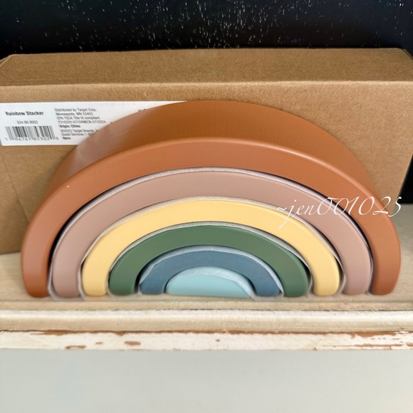 Toy Rainbow Wooden Block Stacker 6pc - Hearth & Hand Magnolia - Picture 5 of 6